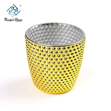 China Gold Granules 10OZ Electroplating Candle Container Factory manufacturer