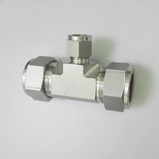 China 12 OD 12 Double Ferrule Press Fitting Stainless Steel Reducing Tee Hersteller