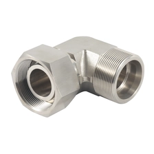 China 2C9 90 degree elbow reducer tube adaptor with swivel nut Hersteller
