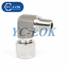 China Männlich gleich Hexagon 90 Grad Swivel Elbow Tube Adapter Hersteller