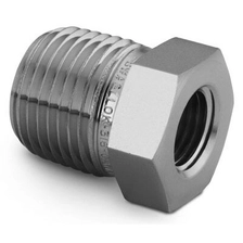 China Edelstahlrohrverschraubung Reduzierbuchse 12 in NPT-Stecker x 14 in NPT-Buchse Hersteller