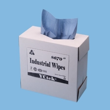 China Blue 60gsm Pop Up 70% Woodpulp 30% PP Industrial Cleaning Industrial Wipes manufacturer