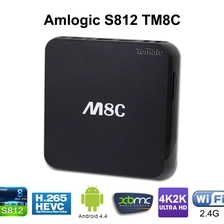 الصين Android 4.4 Smart TV Box Amlogic S812 Quad مع Bluetooth 4.0 دعم UHD 4K H.265 TM8C الصانع