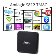 中国 Android TV Quad Core首先1GB RAM AMLS812智能电视盒完全解码4K2K TM8C 制造商