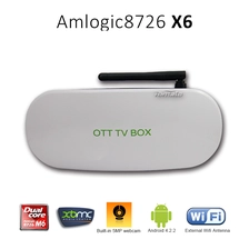 Китай Full HD Media Player Dual Core Amlogic 8726 Cortex A9 TV Box X6 производителя