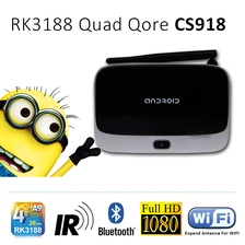 中国 Quad Core TV Box Mail-400 GPU蓝牙4.0 RK3188实时流媒体盒CS918 制造商