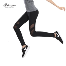 China Atmungsaktive Yoga-Gamaschen mit Mesh-Einsätzen im Angebot Hersteller
