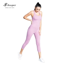 China Custom Plus Size Yoga Pants Leggings Sports Vest Suits Factory manufacturer