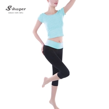 China Nylon Sportswear Crop Pants Suit Factory manufacturer