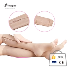 China Soothe Veias Varicosas Abrir Toe Leg Sleeves Fabricante fabricante