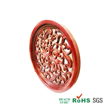 China Imitation wood round plate, imitation wood carved window, PU foam bubble disc, Chinese polyurethane manufacturers manufacturer