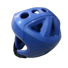 porcelana professional OEM head guard supplier, blue head guard for boxing, hand-made helmet, profession taekwondo head guard supplier fabricante