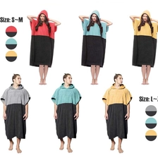 China Custom Logo Design Thick Absorbent Beach Poncho Changing Robe Towel with Hood Flannel Microfiber fabrikant