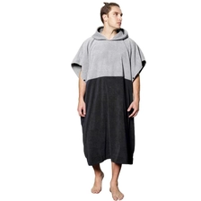 China Flannel Custom High Quality Low MOQ Custom Microfiber Unisex Adult Surf Poncho Hooded Towel Poncho Towel Surfing Changing Poncho fabrikant