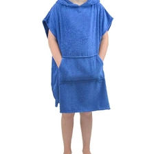 China Microfiber Cotton Hooded Surf Poncho Beach Towels for Kids Hooded Towel for Teen Soft Flannel Changing Robe fabrikant