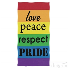 China Regenbogen-Stolz-Badetuch-homosexuelles lesbisches LGBT-Stützbadetuch Hersteller