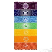 China Regenbogen Yoga Badetuch Decke Badetuch Mit Quasten Hersteller