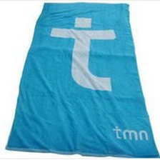 China 100% cotton customized Jacquard velvet beach towel manufacturer