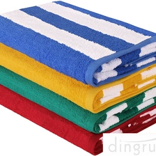 porcelana Soft Stripe Terry Cotton Beach Towel High Absorbency Pool Towels fabricante