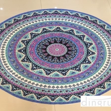 China Superior Quality,Soft Velour Reactive Printed Round Beach Towels With tassel manufacturer