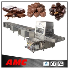 China Best Sell Factory price enrober/coating chocolate machine with PU belt cooling tunnel manufacturer
