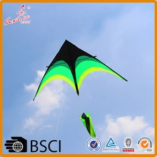 China weifang big colorful delta kite with windsock manufacturer