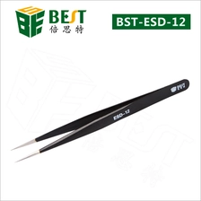 中国 BST-ESD-12 防磁防静电不锈钢精密直镊子 制造商