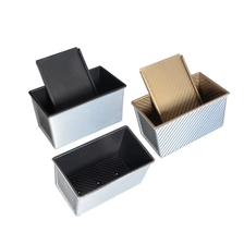 China 450g Corrugated Non Stick Pullman Bread Loaf Pan with Lid manufacturer