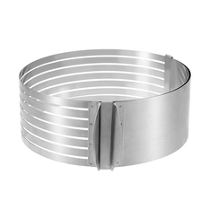 Cina Anello per mousse a cerchio in acciaio inox regolabile con affettatrice per torta produttore
