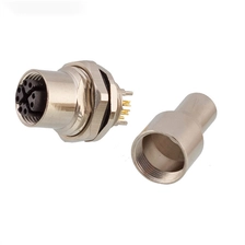 Kiina M12 X KOODING 8 Core Mies Nainen-paneelin kiinnike RJ45-liittimeen Ethernet Cat5e Cat6A -kaapeli valmistaja