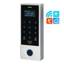 China Outdoor IP65 Tuya Smart Access Control Metal Casing OLED Display RFID Reader 13.56MHz Touch Keypad With OLED manufacturer