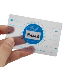 中国 ロゴプリントカスタム NFC 透明カード Ntag 213 / 215 / 216 13.56mhz Rfid PVC カード名刺用プラスチックカード メーカー