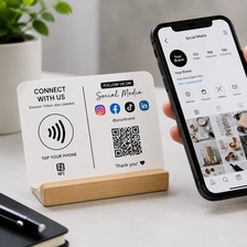 China Wholesale High Quality Acrylic PVC RFID Membership Card 13.56MHz Wood NFC Payment Stand Table Stand Waterproof Restaurant manufacturer