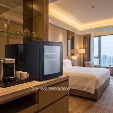 China Minibar com porta de vidro com compressor de hotel de qualidade fabricante