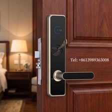 China Fechadura inteligente com cartão MF eletrônico de liga de alumínio para hotel com software gratuito fabricante