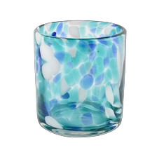 China Sunny Glassware blue white fleck 500ml empty candle jars for candle making manufacturer