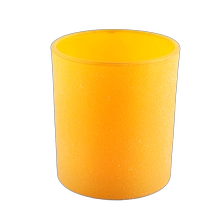 China Hot sale Custom Empty Yellow Glass Candle Jar Glass Candle Holder manufacturer