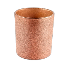 China Wholesale luxury Sanding Copper Glass Candle Jar For Candle Making manufacturer
