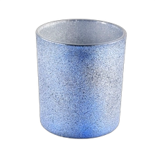 China Customized empty glass candle jars luxury frosted purple candle jars manufacturer