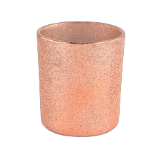 China 10oz glass candle jar frost orange glass jar for home decor manufacturer