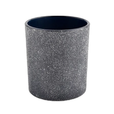 China Wholesale Unique Round Bottom Black Luxury Glass Candle Jars manufacturer