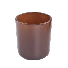 China 14oz amber empty glass candle holders with round bottom manufacturer