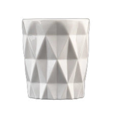 China Diamond design glass candle jars with GEO CUT patterns manufacturer