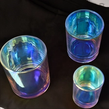 China holographic glass candle holder 8 oz candle vessel manufacturer