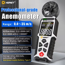 China XE-365 Professional Handheld Digital Anemometer with Thermometer Vane Measuring Wind Speed and Temperature for Worldwide manufacturer