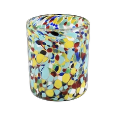 China Handmade stained glass candle jar from Sunny Glassware manufacturer