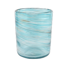China Sunny Glassware blue cylinder glass jars for candle making wholesale manufacturer