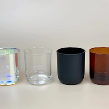 China Round bottom thick wall candle glass jars for candle making manufacturer