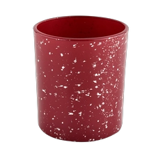 China Wholesale Custom Unique Red Glass Empty Glass Candle Jar manufacturer