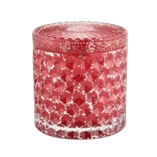 China Unique red Decor with lids Cylinder Wedding Vases Dining Table Centerpieces manufacturer